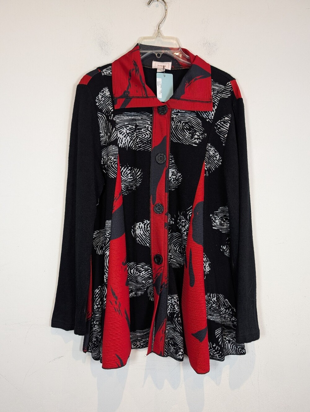 Kamana Patchwork Print Tunic Jacket, Size XL